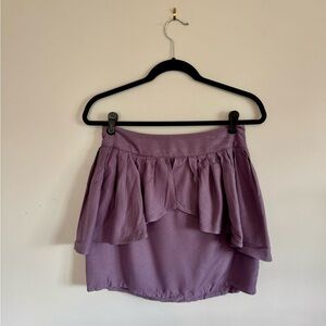 Silence + Noise Urban Outfitters Tiered Purple Ruffle Mini Skirt - 6